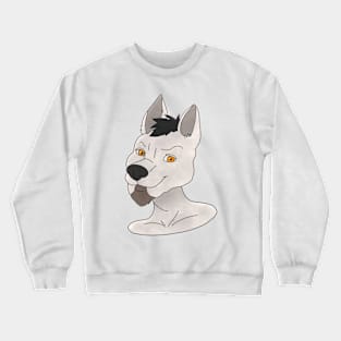 Anthro snow fox face Crewneck Sweatshirt
